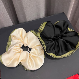 Gucci's new solid color G letter border scrunchie-6222  